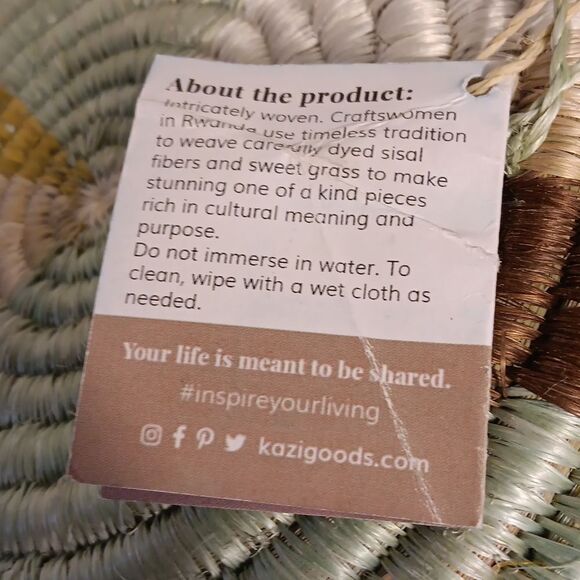 Kazi Multicolor Hand Woven Bowl - Picture 6 of 9